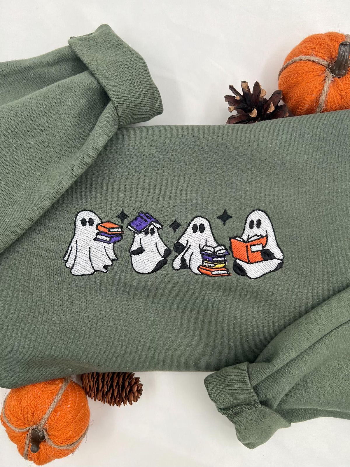 "We're Ghosting You" crew necks Embroidered!📚👻